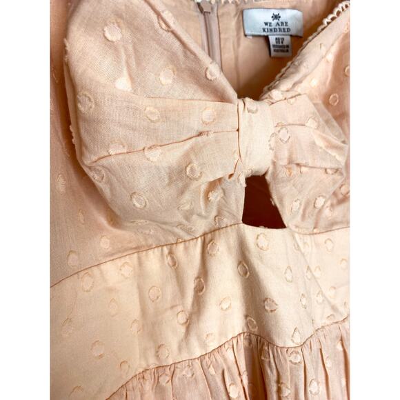 WE ARE KINDRED 'Isabella' Pink Cotton Swiss Dot Bustier Midi Dress US 8 - Picture 4 of 9